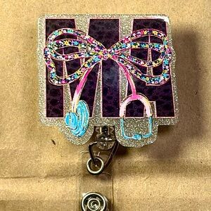 Glittery Medical Assistant Badge Reel